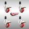 Service Caster 3 Inch 316SS Red Poly Swivel 1-1/2 Inch Expanding Stem Caster Set Lock Brake SCC-SS316TTLEX20S314-PPUB-RED-112-4 - alternate 3
